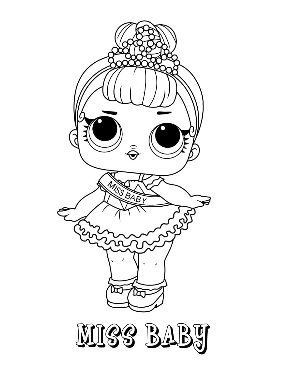 Miss Baby Lol Surprise Doll coloring page