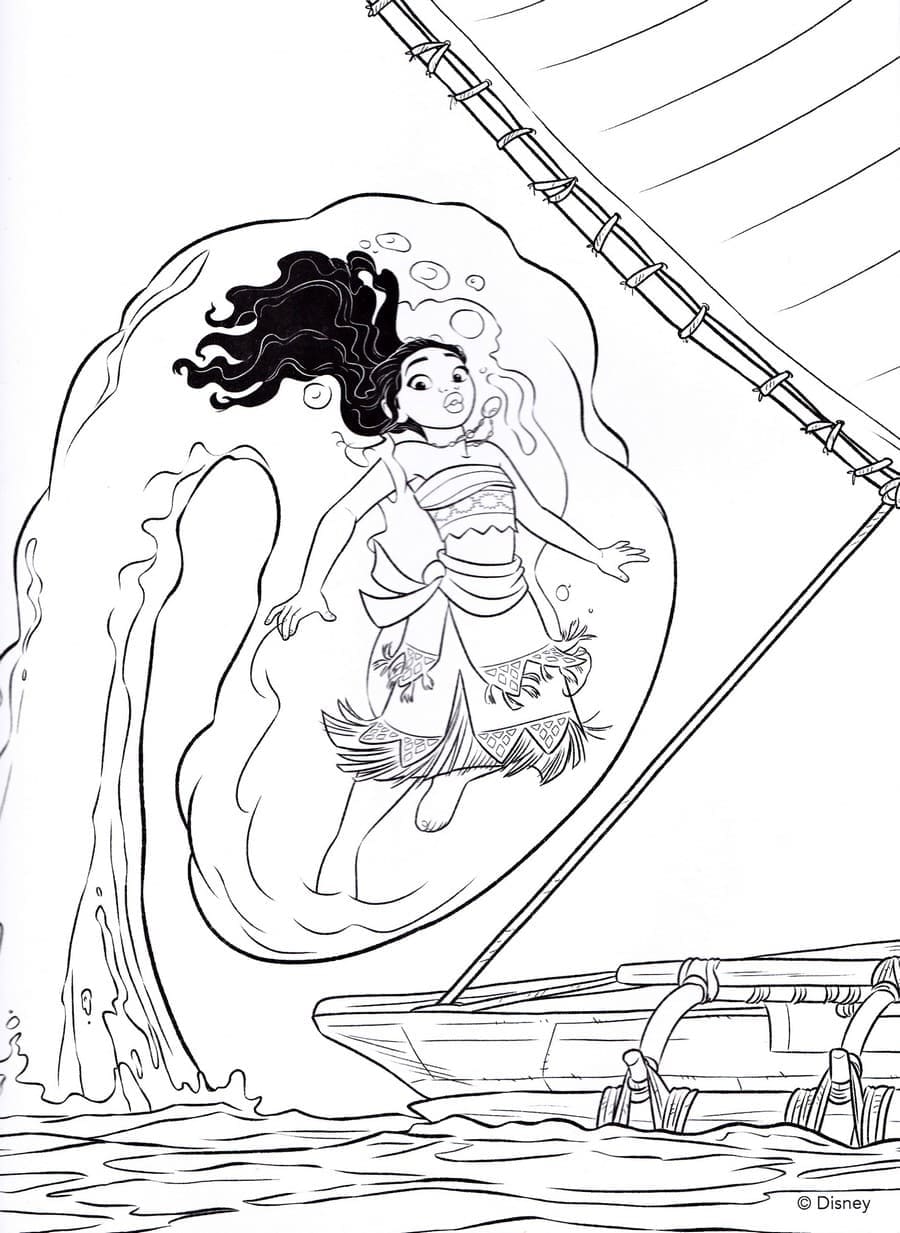 Moana from Disney coloring page - Download, Print or Color Online for Free