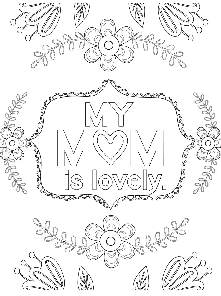 Mother’s Day 5 coloring page