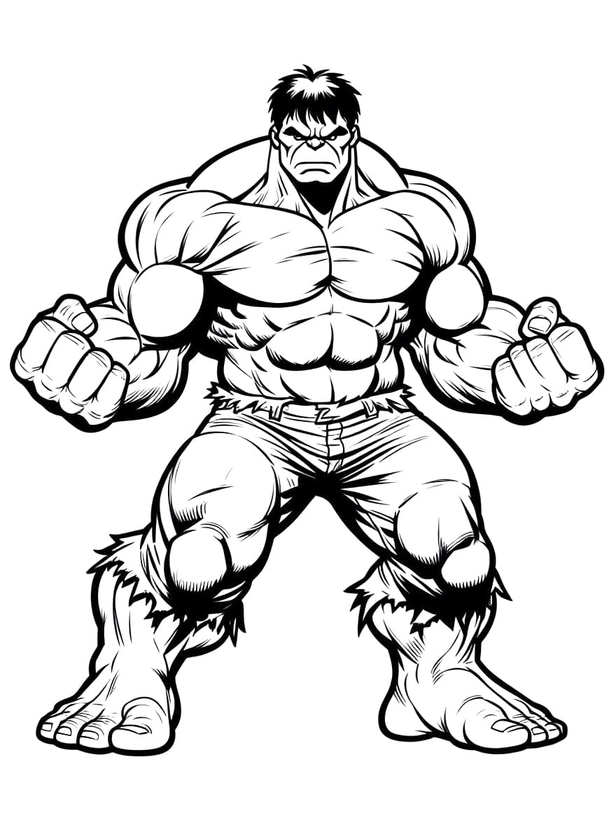 Muscle Hulk coloring page - Download, Print or Color Online for Free
