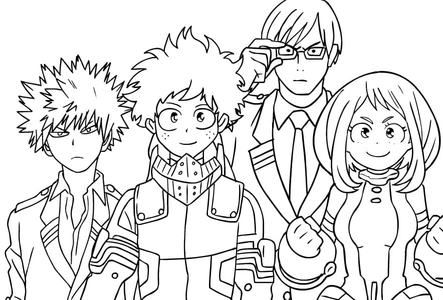 My Hero Academia coloring pages - ColoringLib