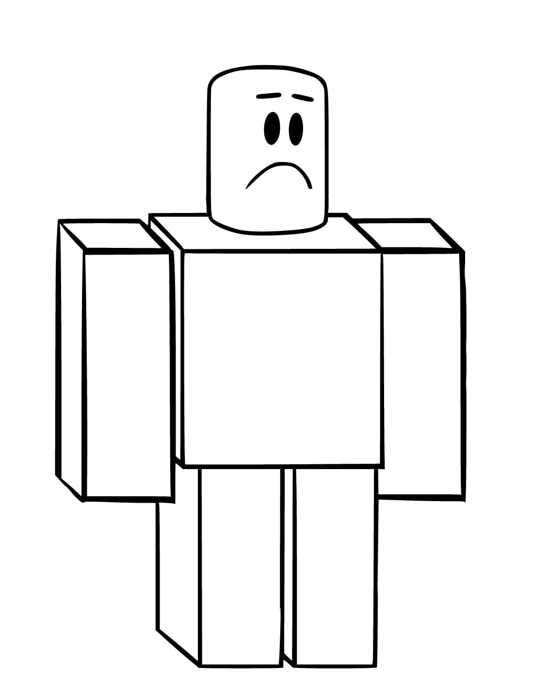 Noob Guy in Roblox coloring page - Download, Print or Color Online for Free