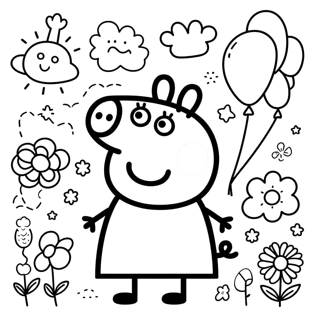 Peppa Pig with Balloons