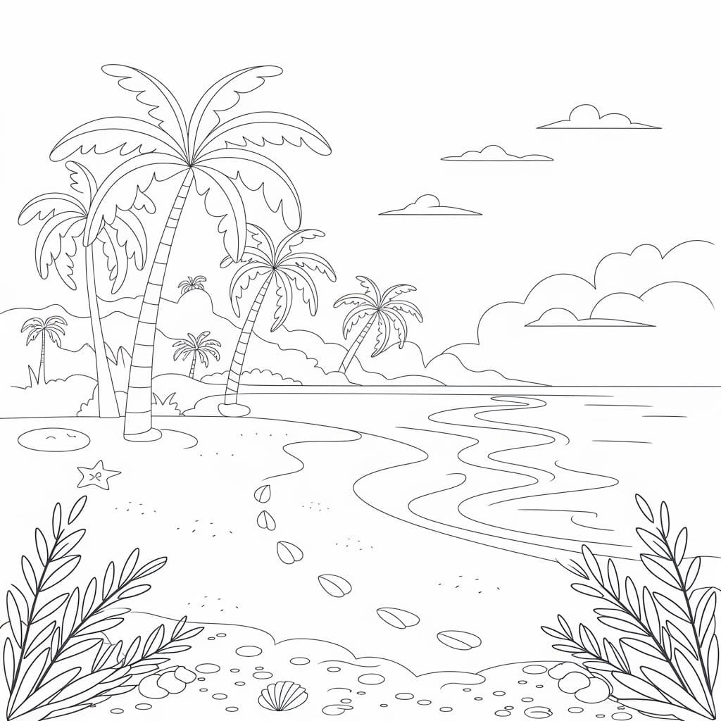 Perfect Beach coloring page