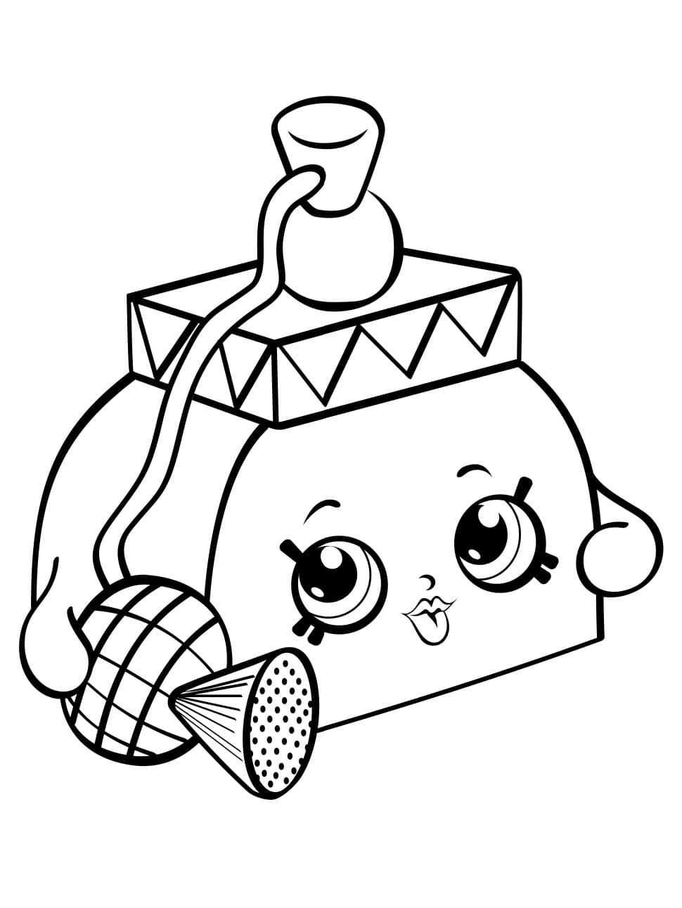 Pretty Puff Shopkins Season 4 coloring page