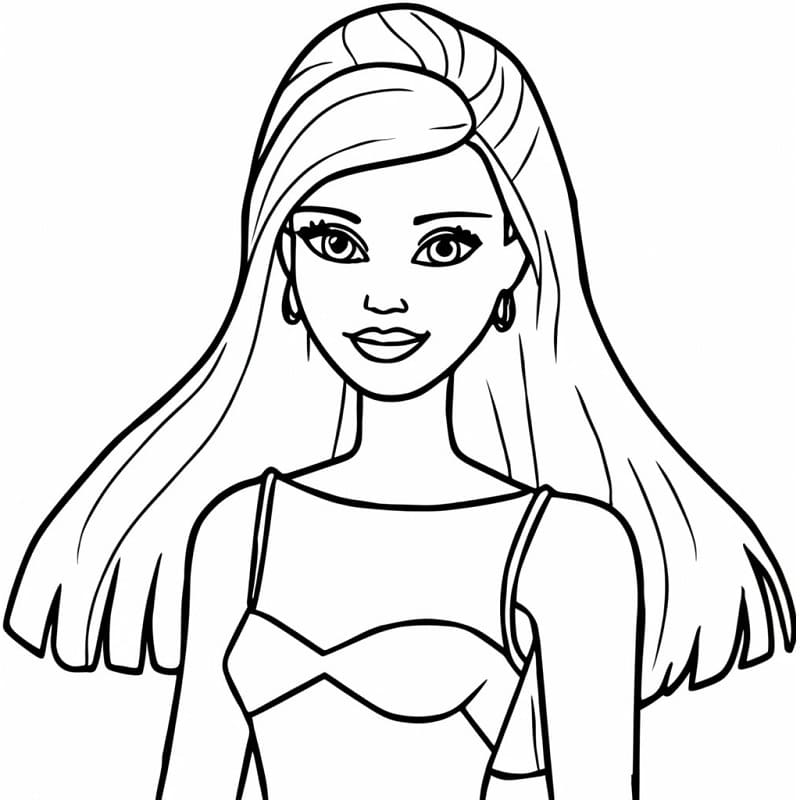 Print Beautiful Barbie coloring page - Download, Print or Color Online ...