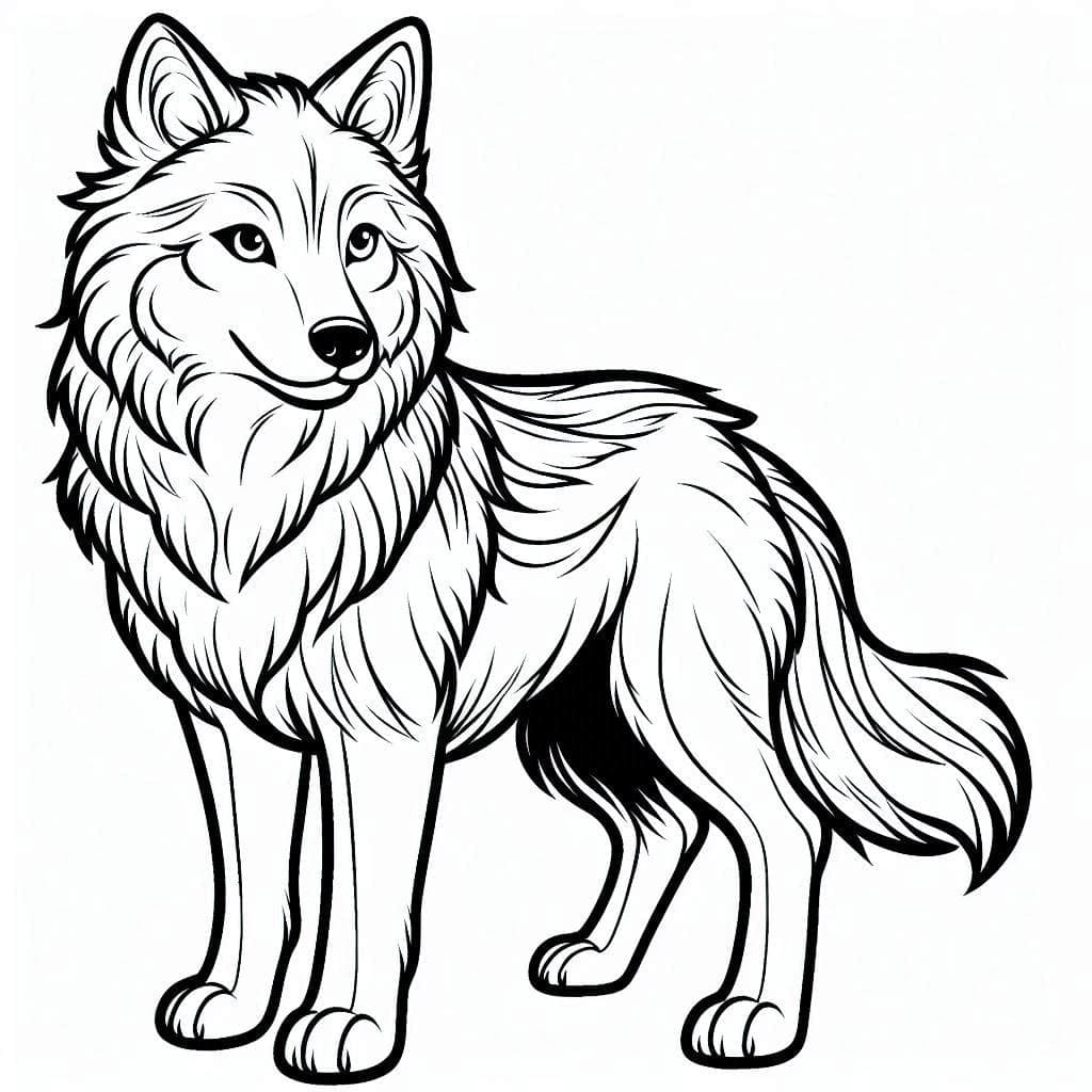 Print Wolf coloring page