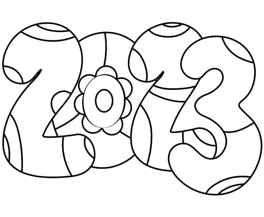 Printable 2023 coloring page