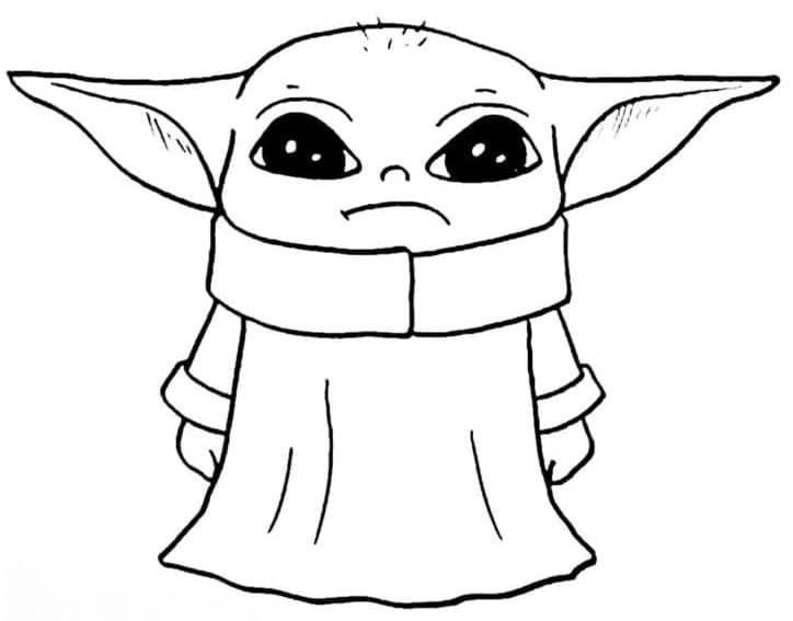 Baby Yoda coloring pages - ColoringLib