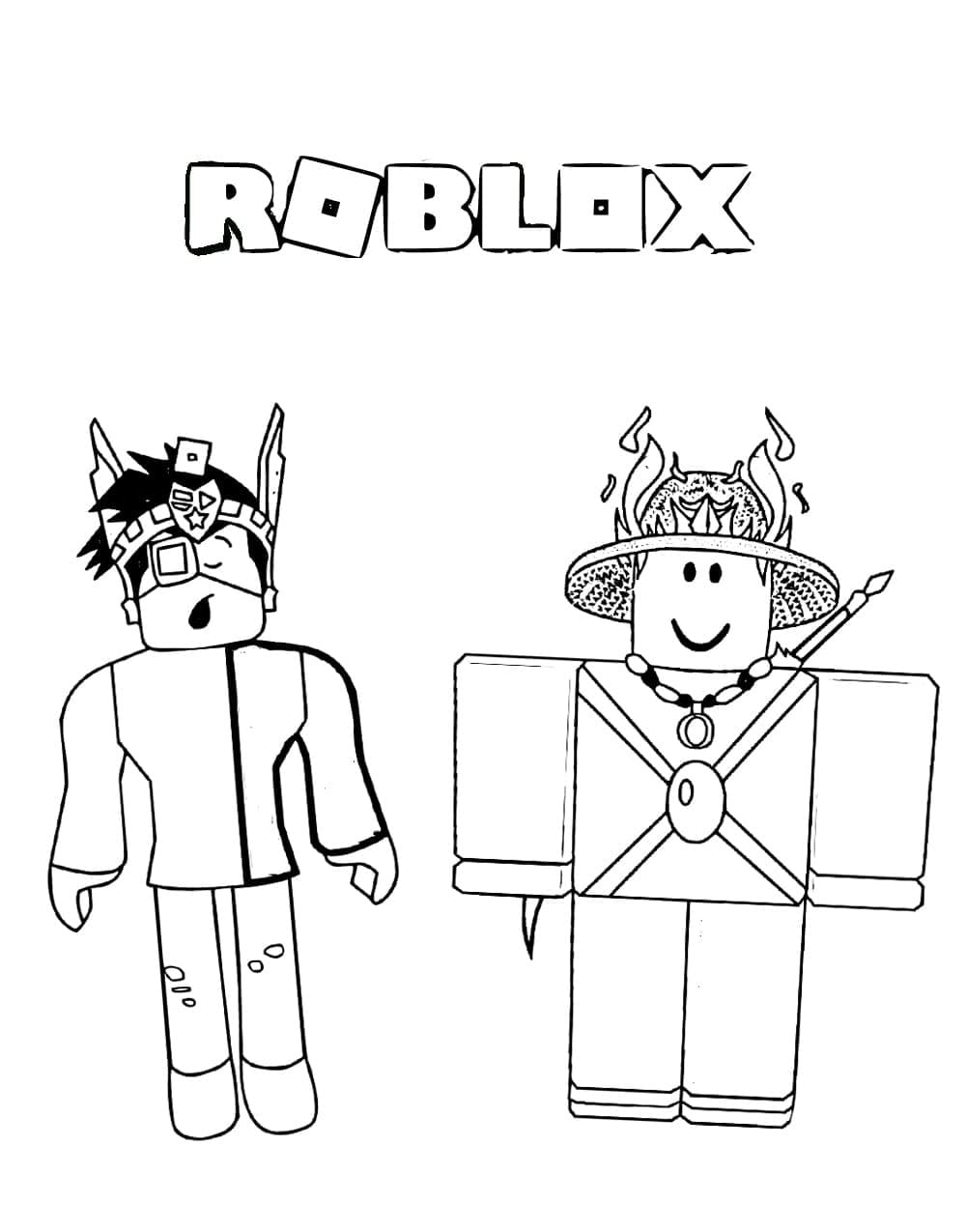 Printable Roblox coloring page