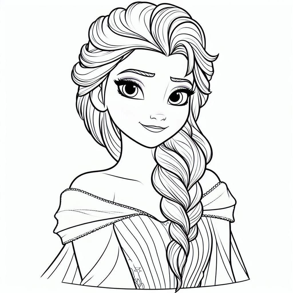 Queen Elsa is Lovely coloring page