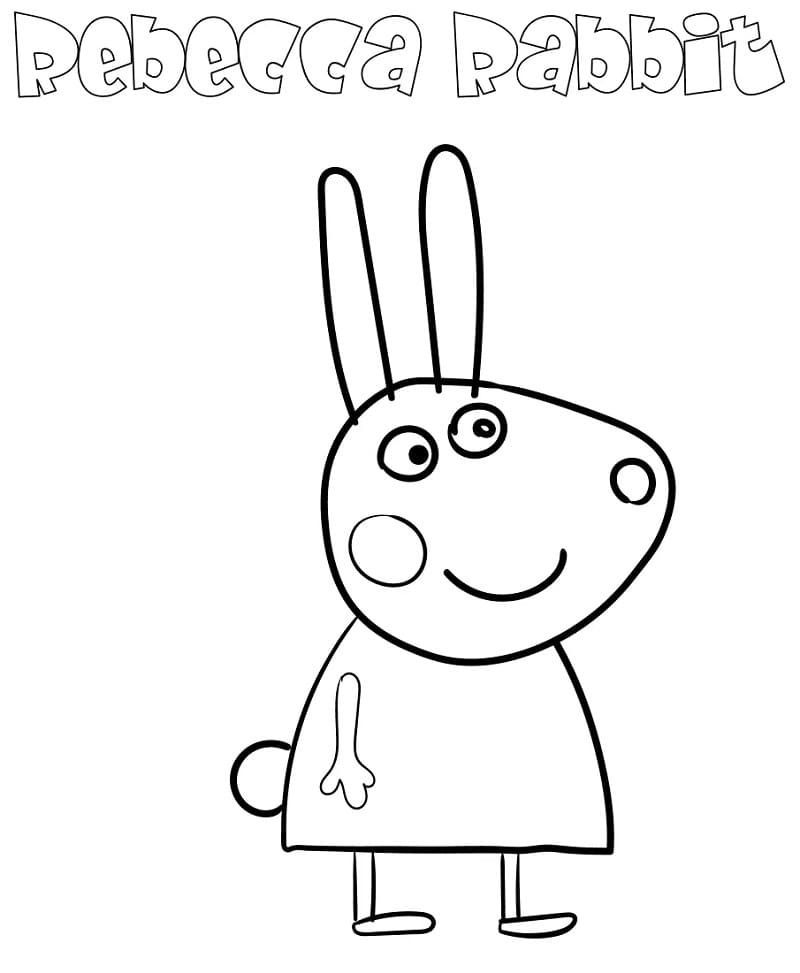 printable rebecca rabbit coloring pages peppa pig