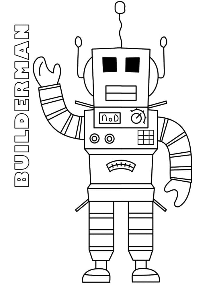 Roblox Builderman coloring page