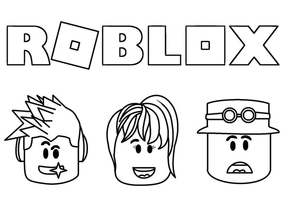 Roblox Heads coloring page