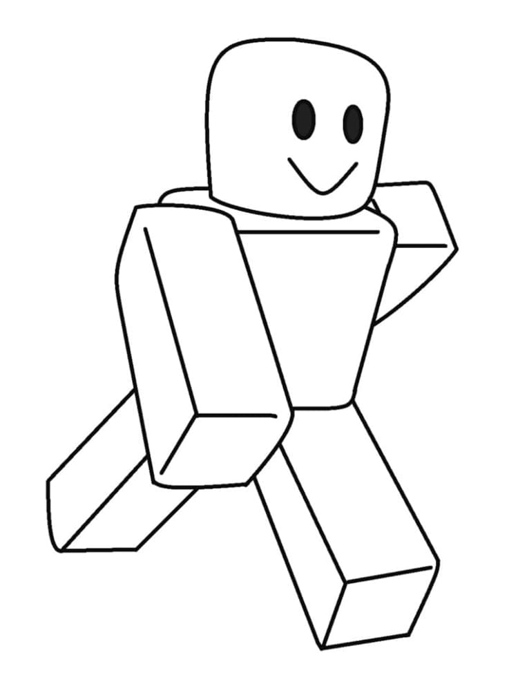 Roblox Noob Player coloring page