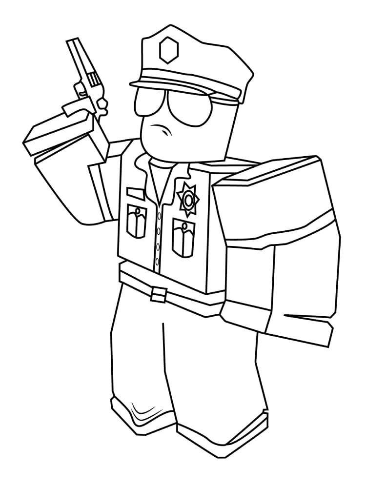 Roblox Police coloring page