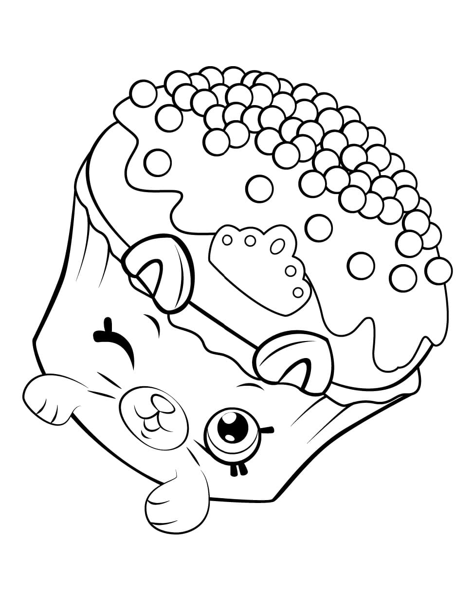 Royal Cupcake Shopkins Season 5 coloring page