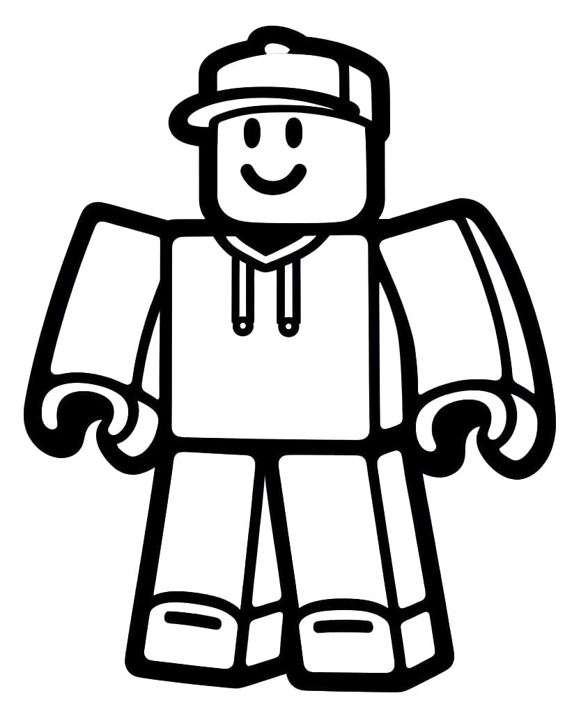 Pequeno Noob Roblox para colorir