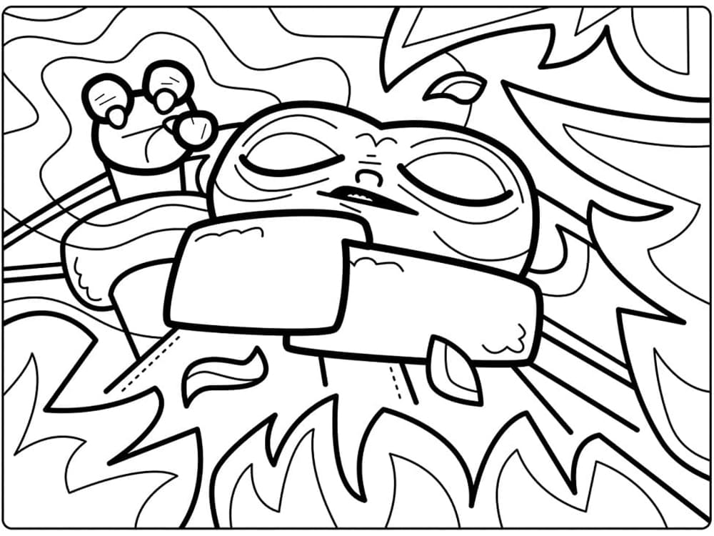 Sleeping Baby Yoda coloring page