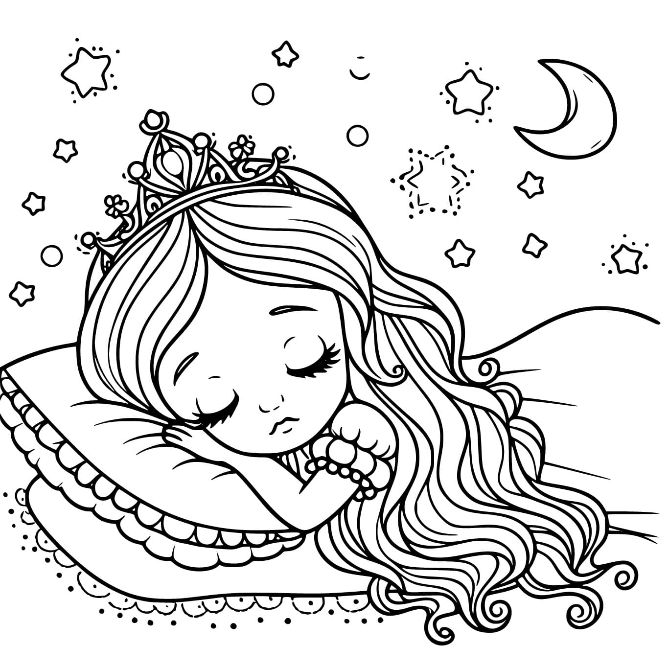 Sleeping Princess coloring page