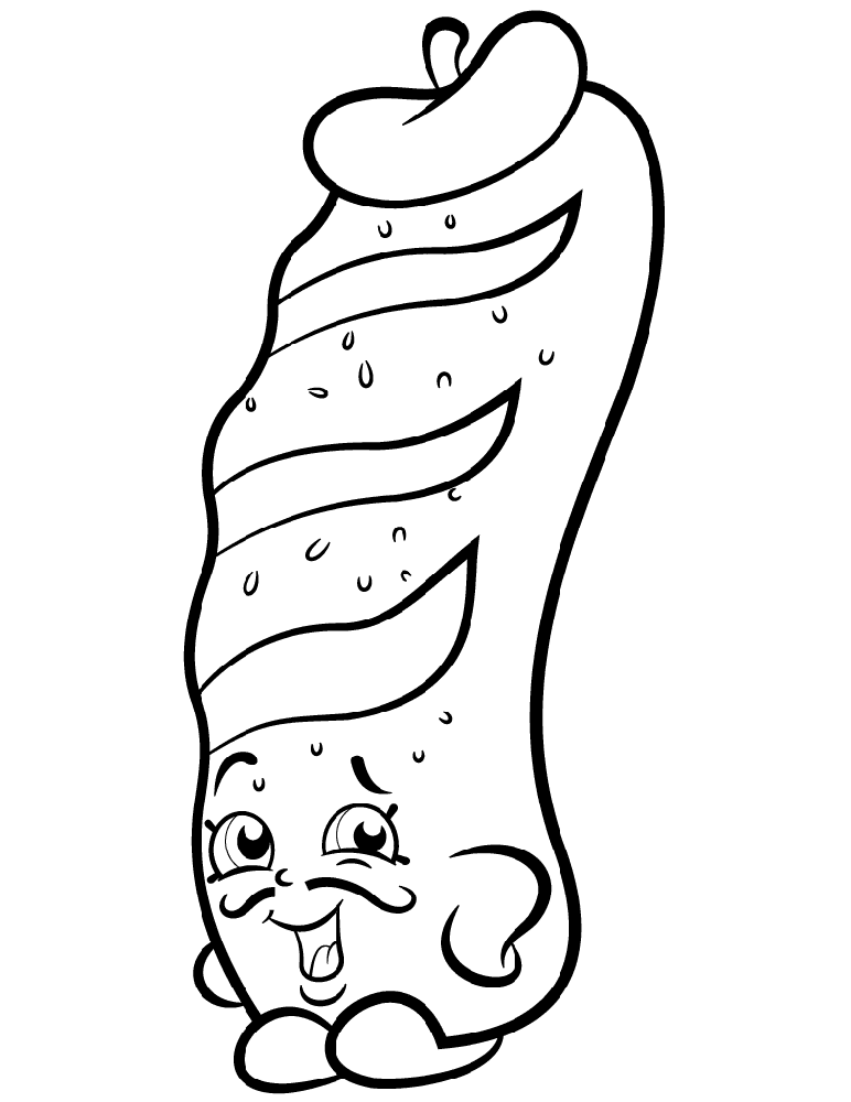 Slick Breadstick Shopkins Season 2 coloring page