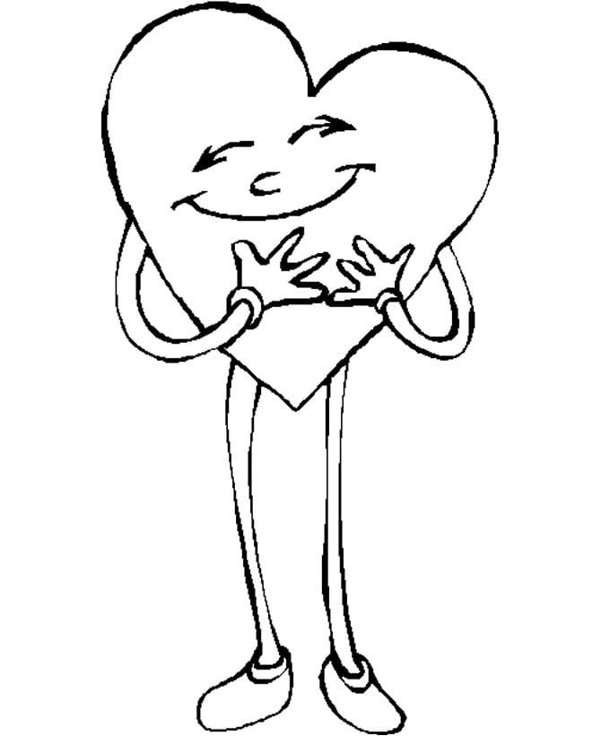 Smiling Heart coloring page