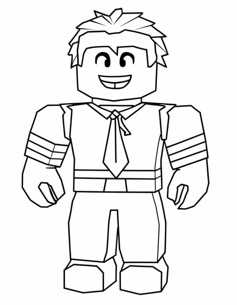 Smiling Roblox Player coloring page - Download, Print or Color Online ...