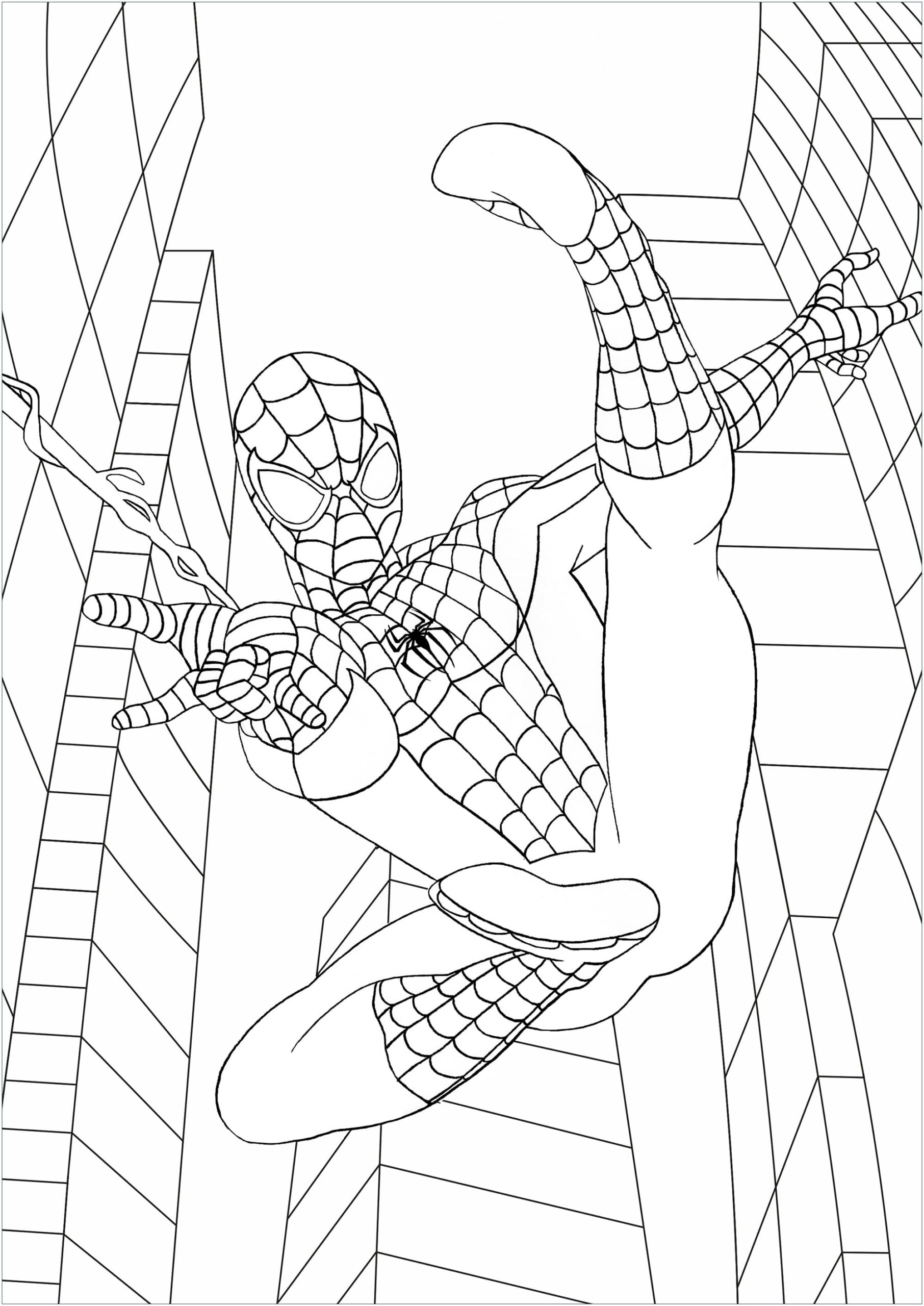 Spider-Man Action coloring page - Download, Print or Color Online for Free