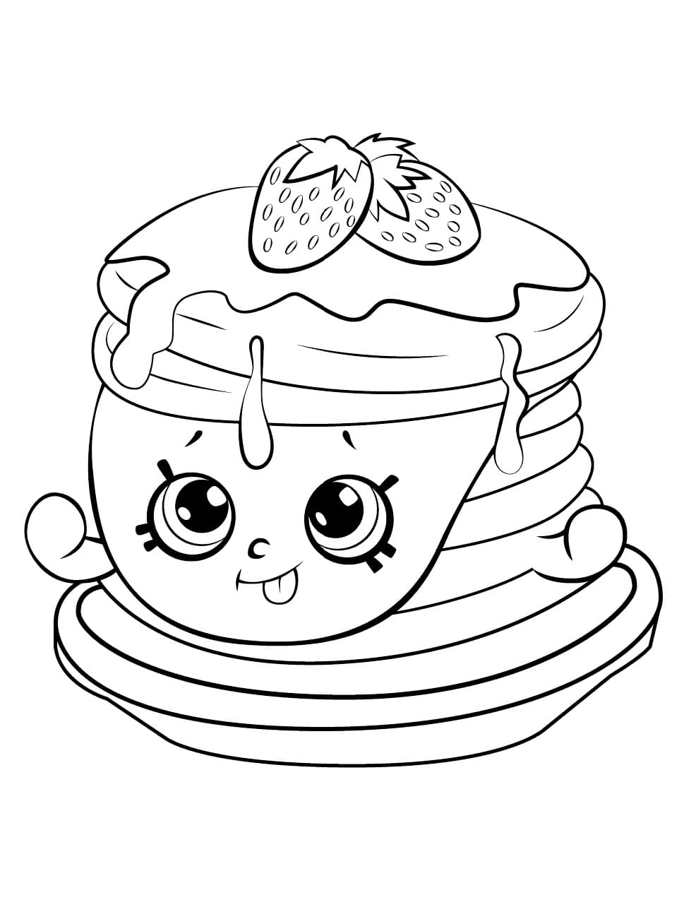 Strawberry Pancake Shopkins Season 6 coloring page