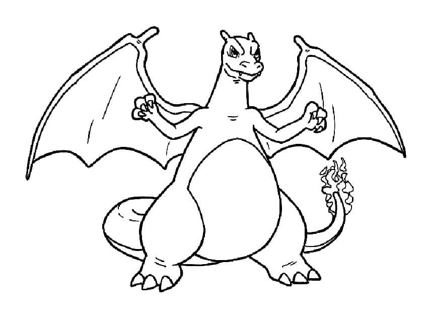 Strong Charizard coloring page