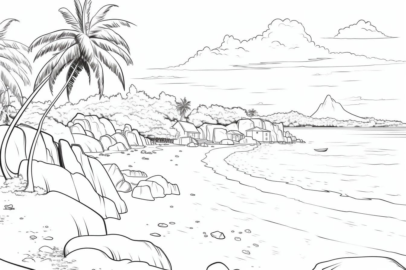 The Beach coloring page