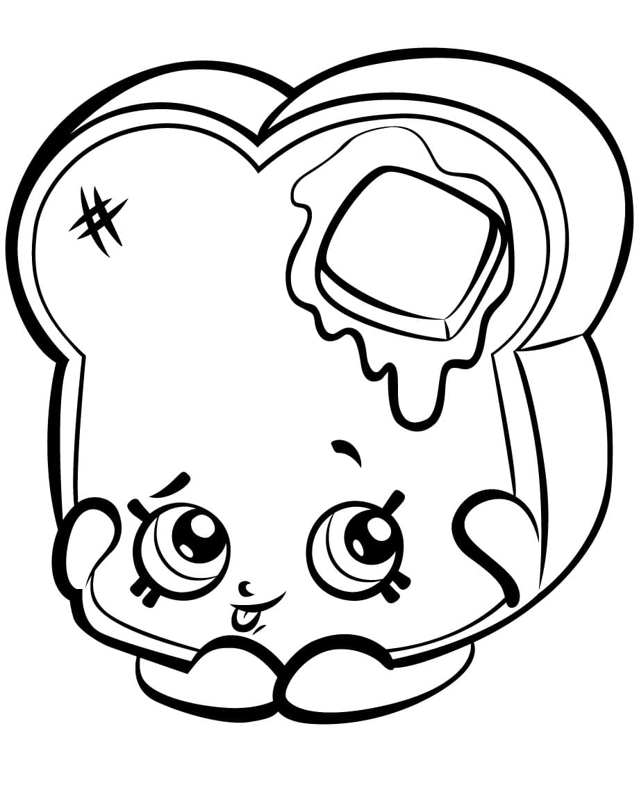 Toastie Bread Shopkins Season 3 coloring page