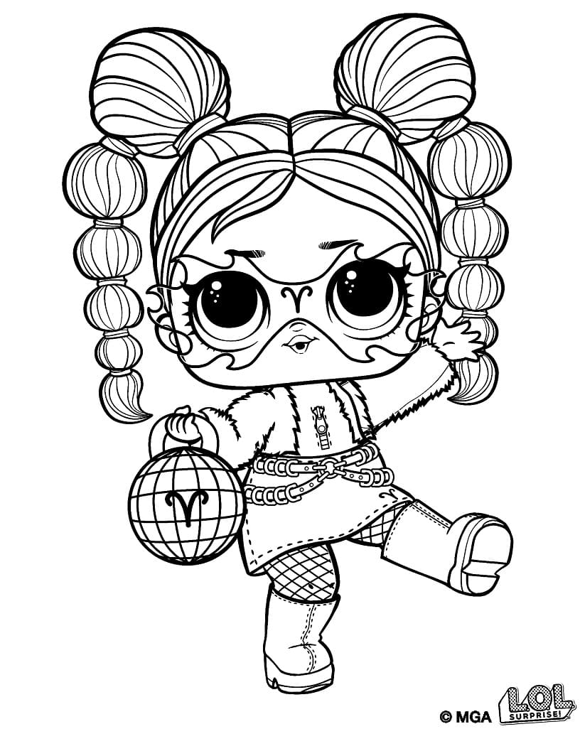 Tough QT LOL Surprise Doll coloring page