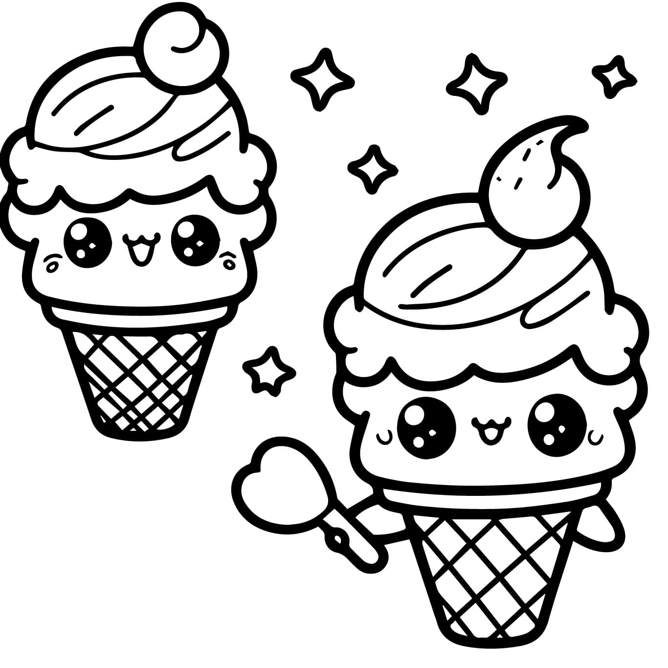 Two Adorable Ice Cream