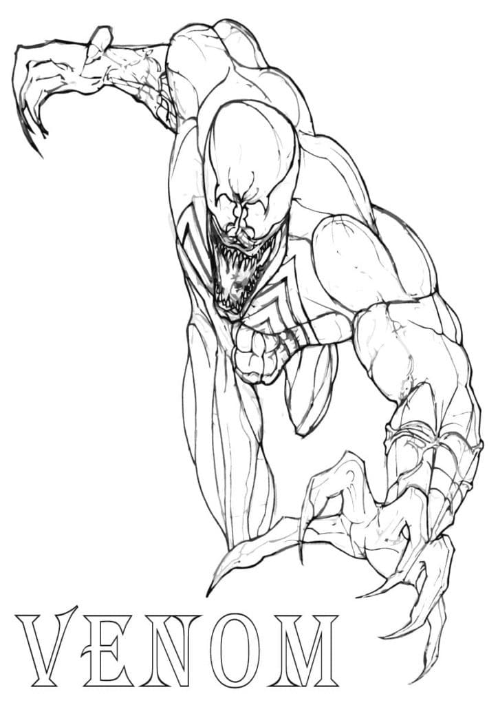 Venom Attacks coloring page