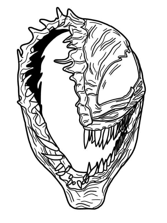 Venom Mask coloring page