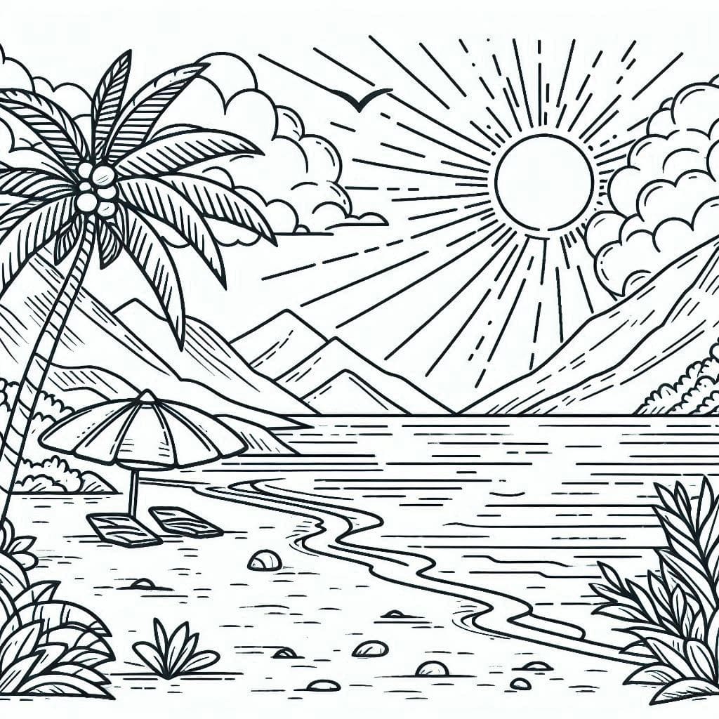 Very Nice Beach coloring page