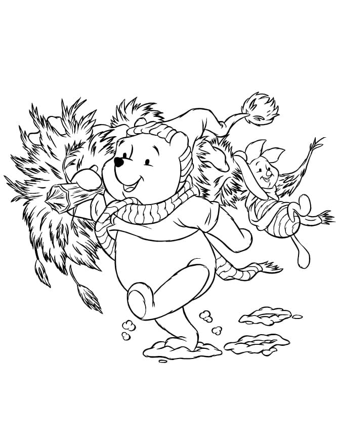Winnie The Pooh and Christmas Tree