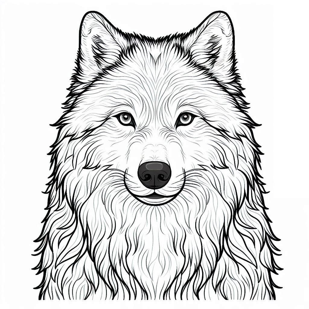 Wolf Face coloring page