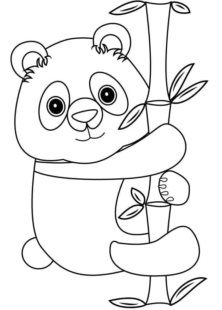 Adorable Panda coloring page