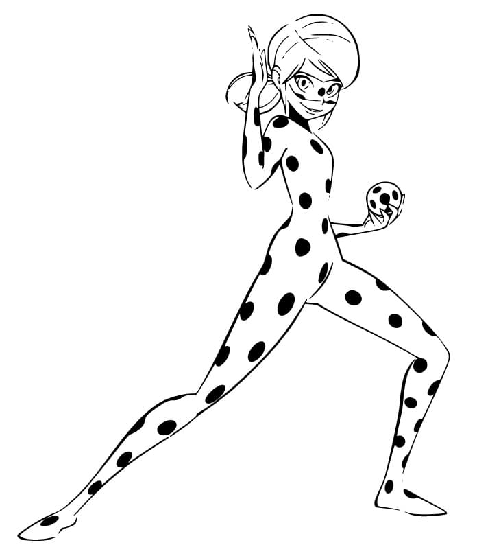 Amazing Marinette Ladybug coloring page