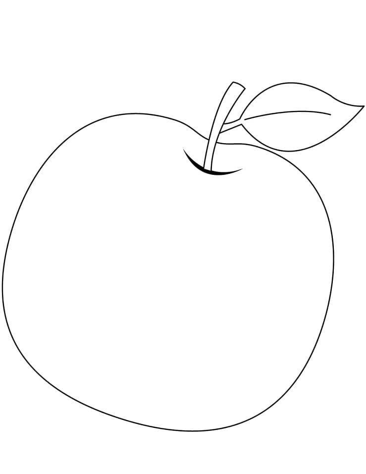 An Apple coloring page