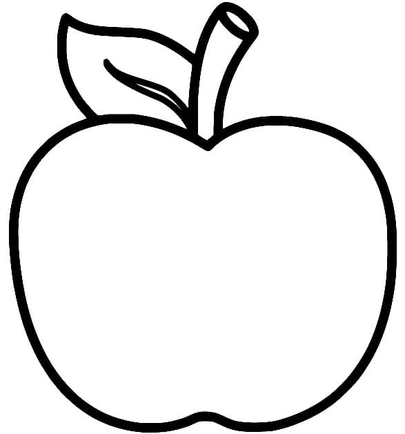 Simple Apple coloring page | Free Printable Coloring Pages