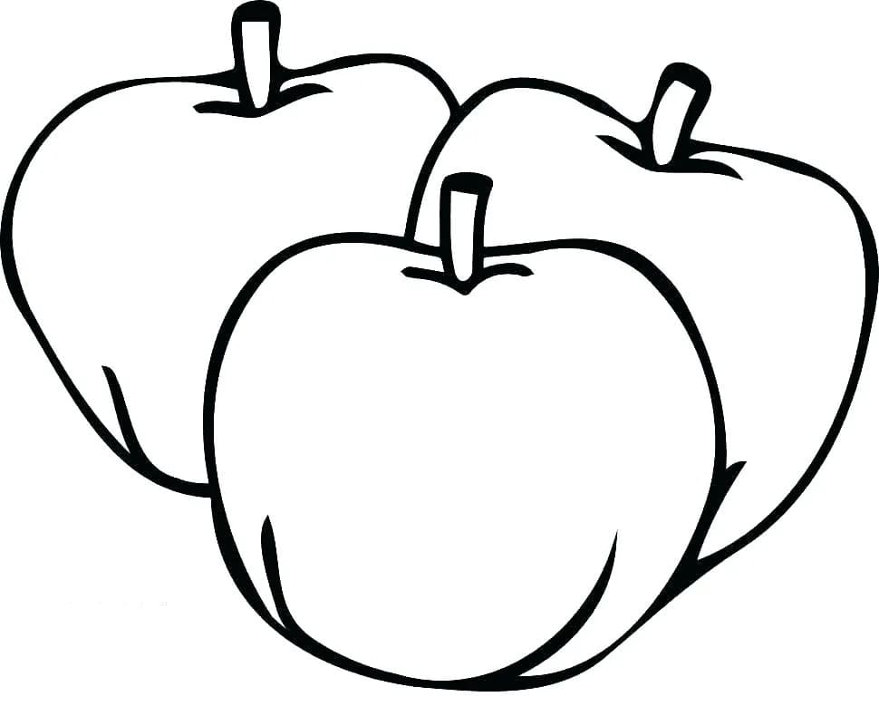 Apples coloring page