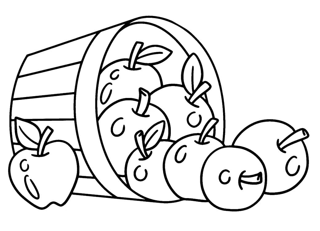 Basket of Apples coloring page Download Print or Color Online for Free