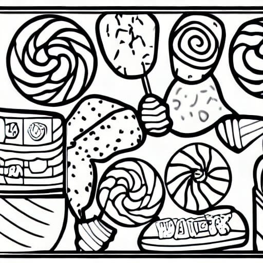 Big Candies coloring page - Download, Print or Color Online for Free