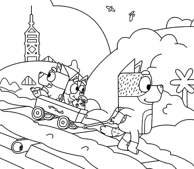 Bluey Printable coloring page Download Print or Color Online for Free