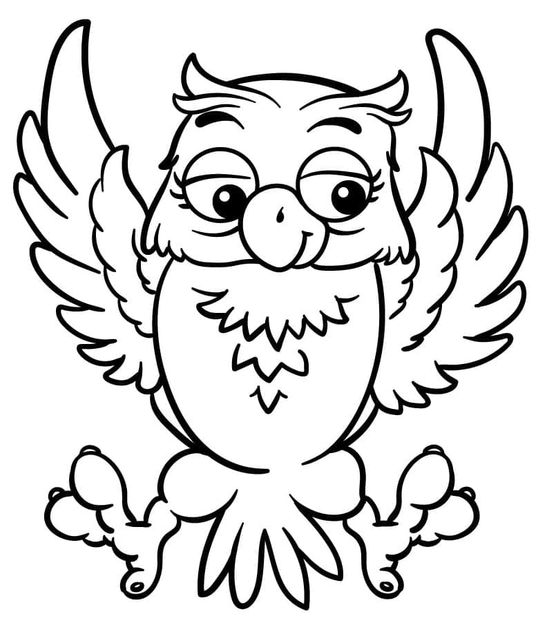 Cartoon Owl coloring page - Download, Print or Color Online for Free