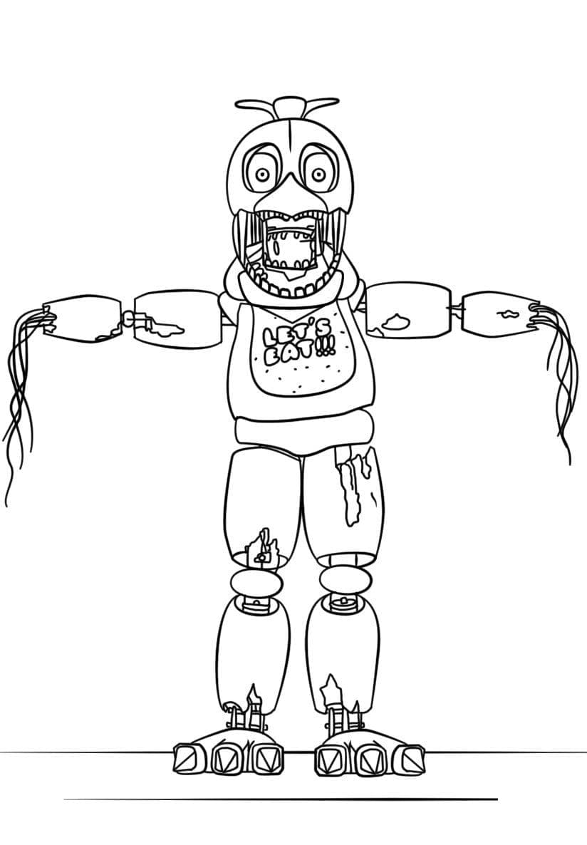 Chica FNAF coloring page