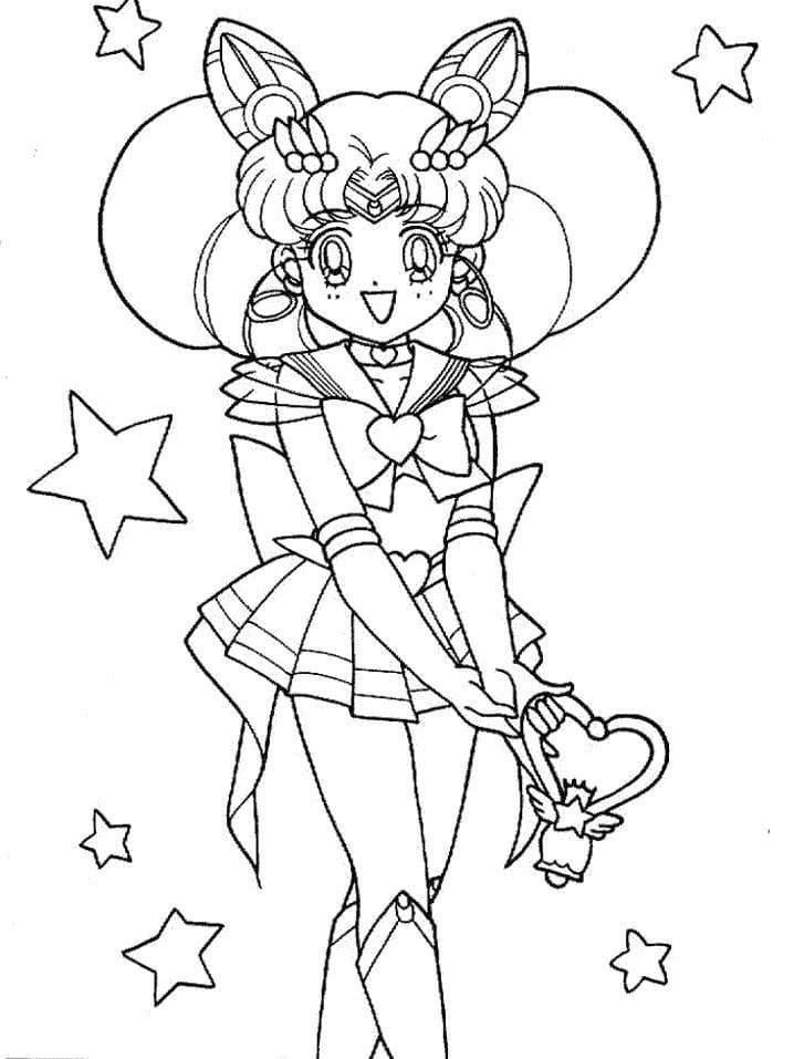 Cute Chibiusa coloring page